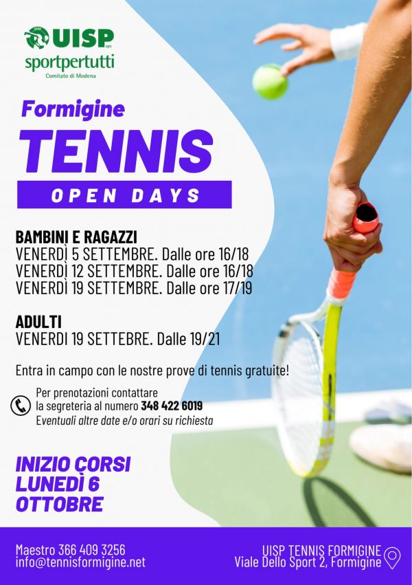 open day tennis formigine
